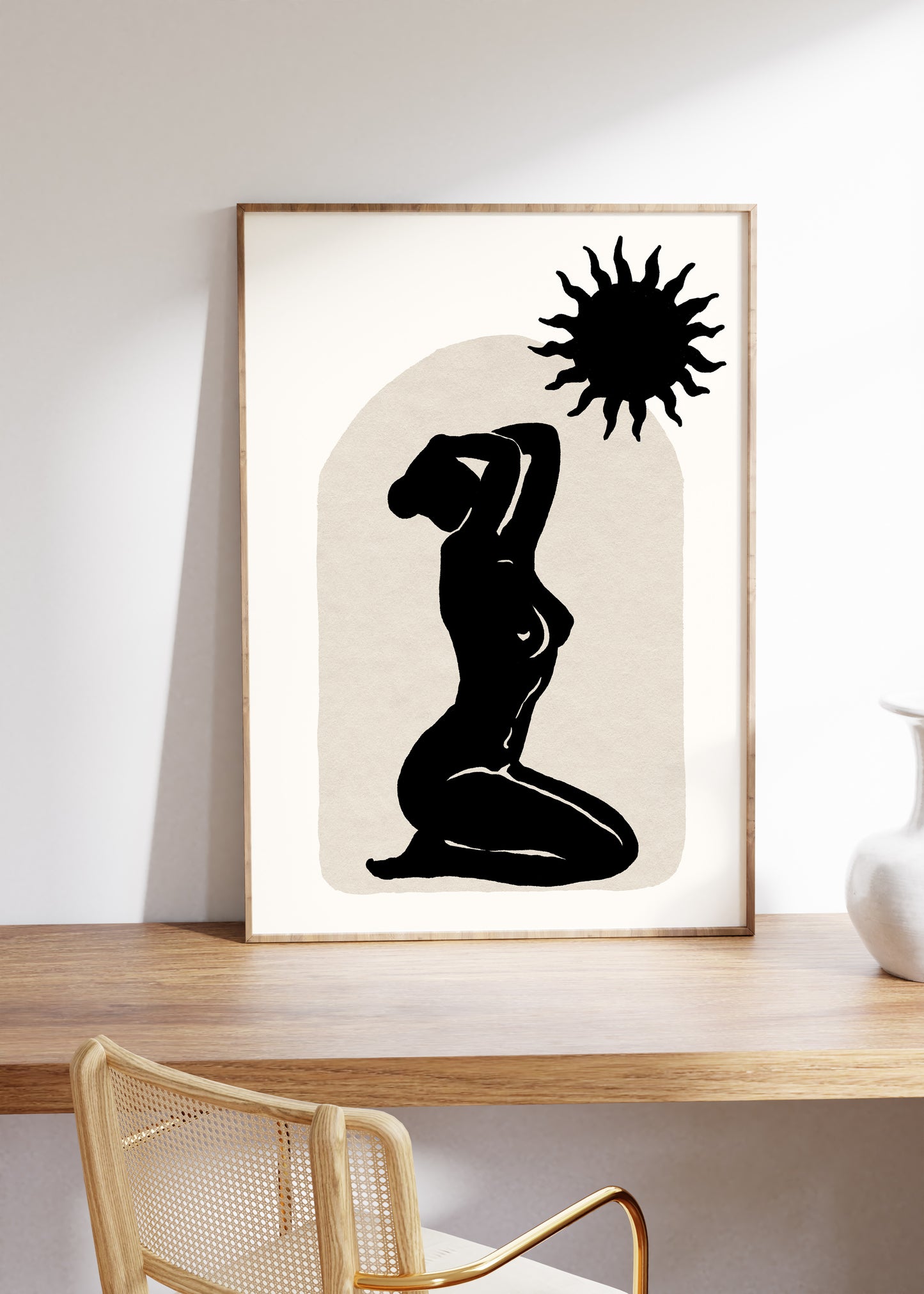 Celestial Sun Goddess Wall Art Print