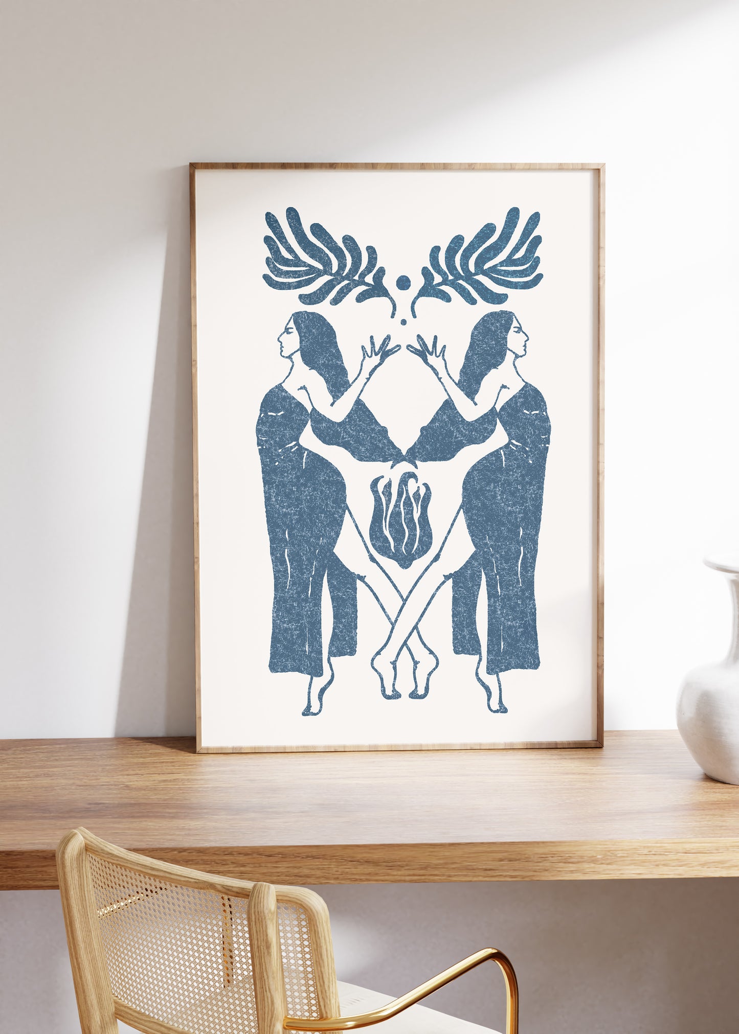 Celestial Sisters Blue Print - Digital Print