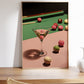 Retro Billiard Pink 8-Ball Martini Cocktail Print - Digital Print