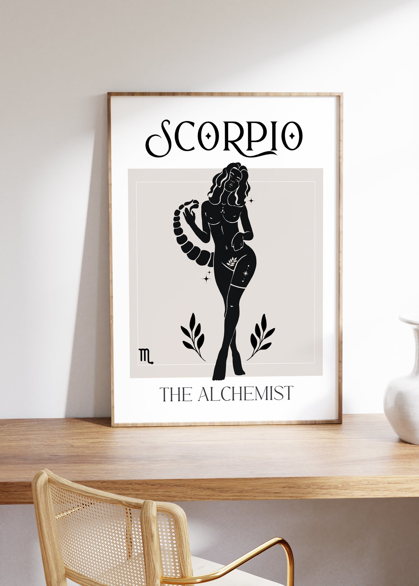 Zodiac Scorpio Goddess Wall Art Print, Sun Sign Art