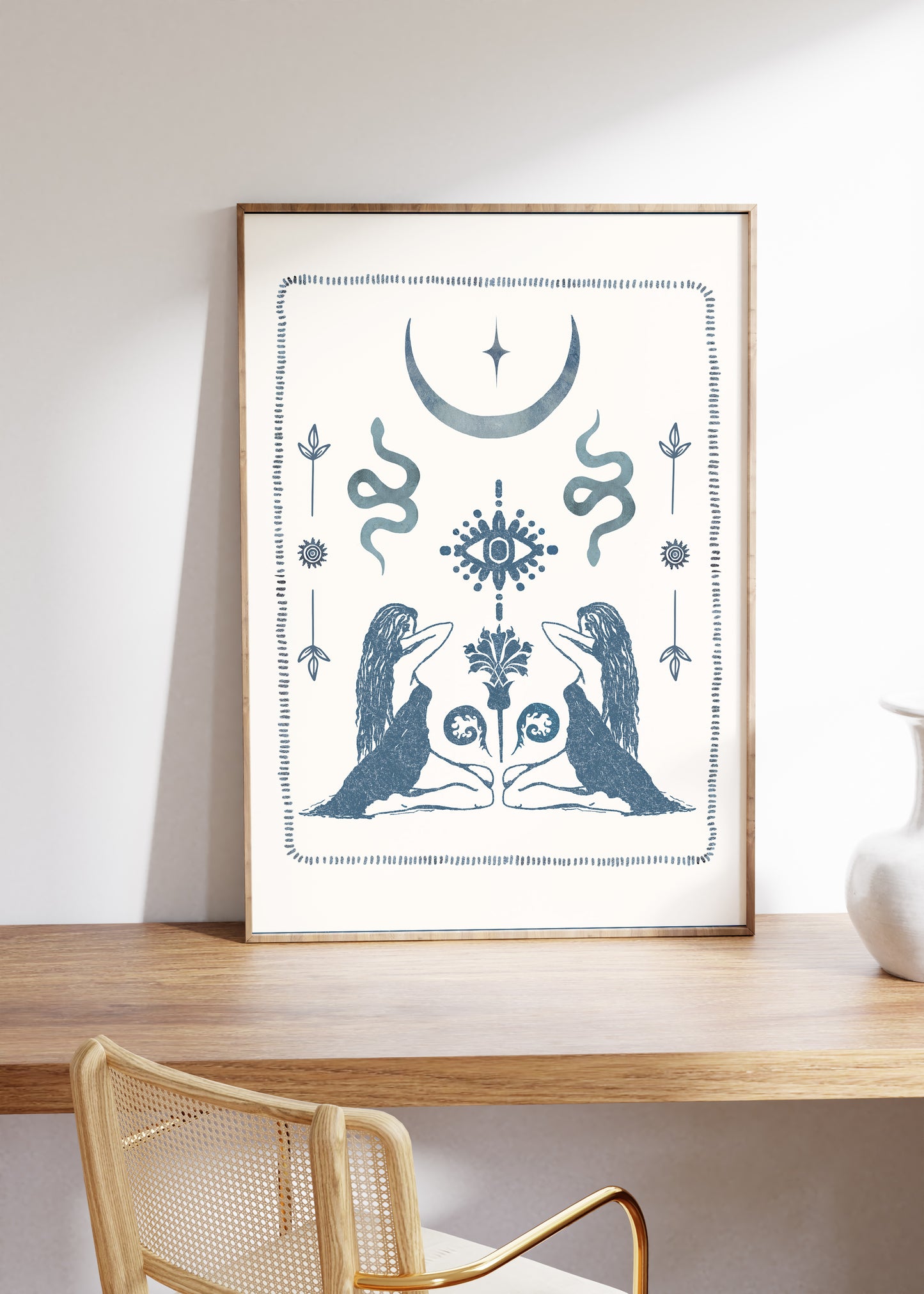Mystical Sisterhood Art Print Feminine Energy Artwork Spiritual Artwork