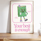 Your Best is Enough Retro Character Classroom Art - Digital Print