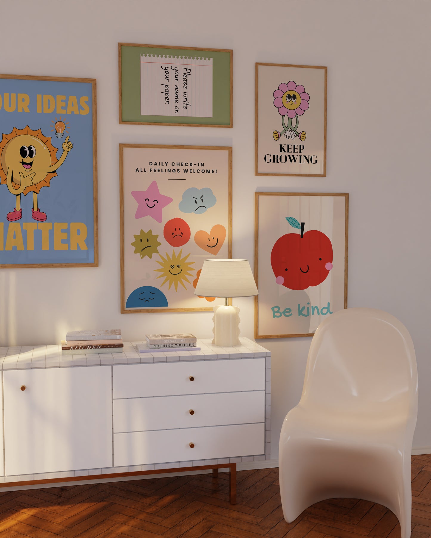 Colorful Positivity Classroom Art Set Of 10 - Digital Print
