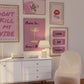 Preppy Pink Trendy Gallery Set of 5 - Digital Print