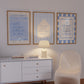 Blue Dorm Art Set of 3 - Trendy Gallery Wall Prints - Digital Print