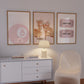 8-Ball Art Set of 3 Gallery Prints - Pink Stockholm Room Decor - Digital Print