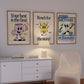 Retro Motivational Set of 3 — Classroom Wall Art Prints