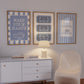 Bathroom art set of 3 | I see london I see france | Wash your hands print