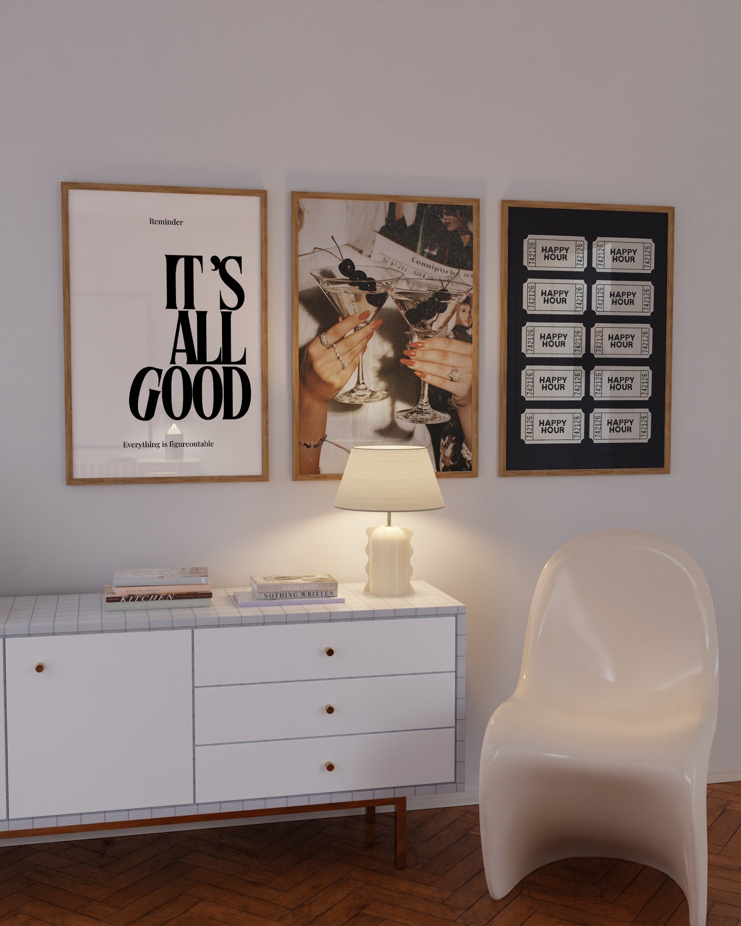 Cocktail Gallery Set of 3 — Bar Cart & Kitchen Wall Art