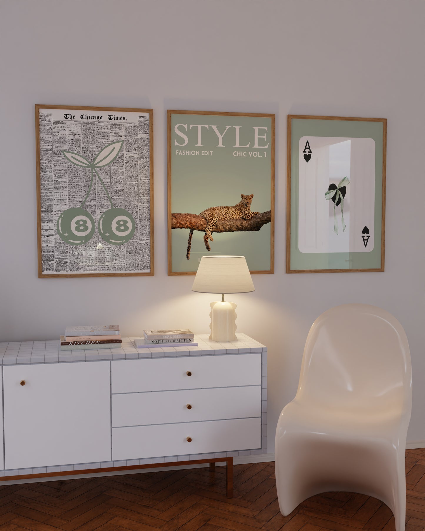Sage Green Stockholm Art Prints Set Of 3 Room Decor | Digital Print
