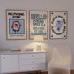 Classroom Rules Retro Character Art Set of 3 - Digital Print