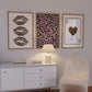 Leopard Lips Art Set of 3 Gallery Prints - Digital Print