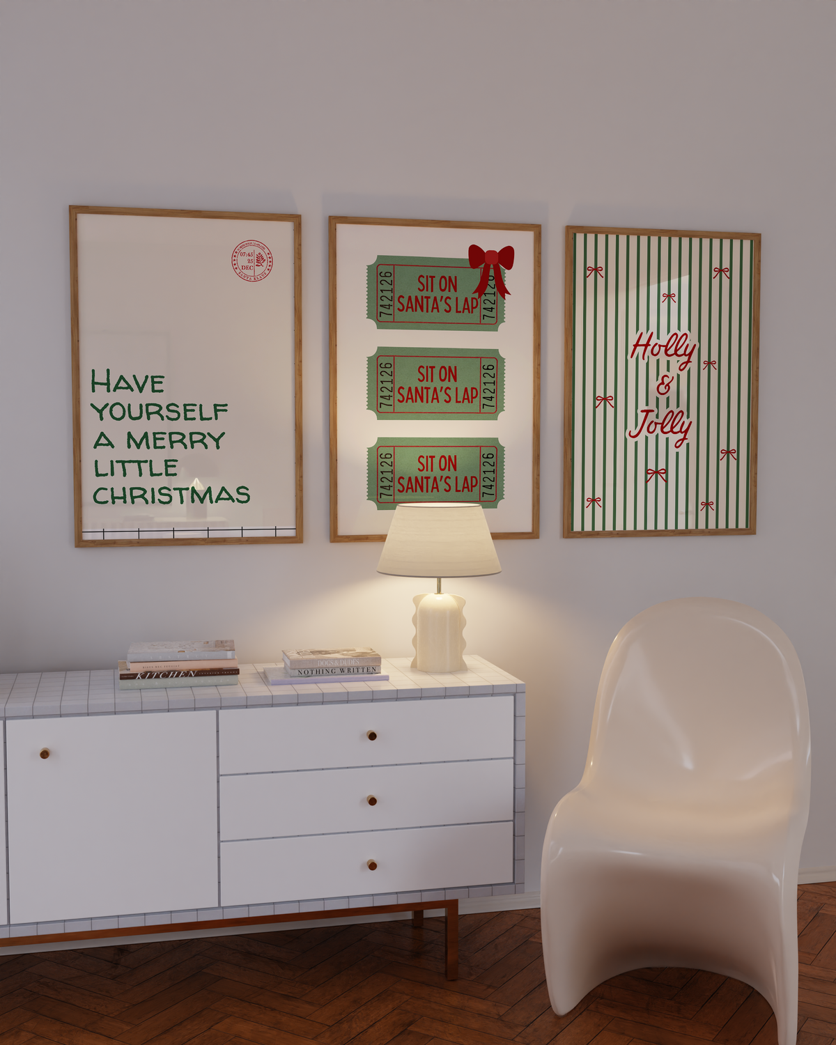 Christmas Print Set of 6 | Vintage Holiday Gallery Wall