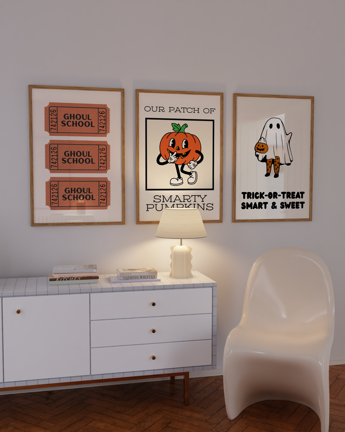 Vintage Halloween Print Set of 3