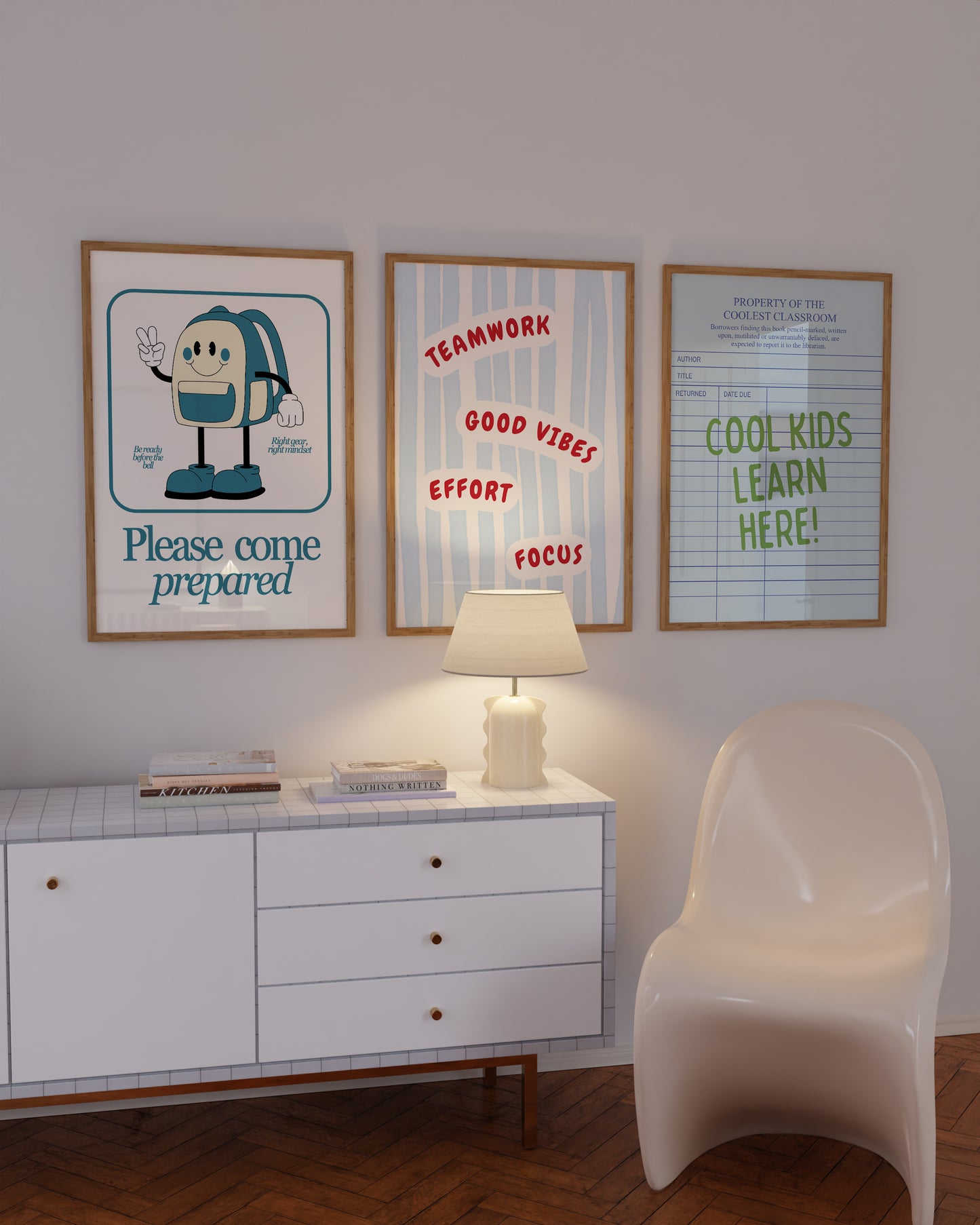 Cool Kids Classroom Rules Art Set of 10 - Digital Print