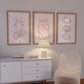 Pink Coquette Art Set of 3 - Trendy Gallery Wall Prints - Digital Print
