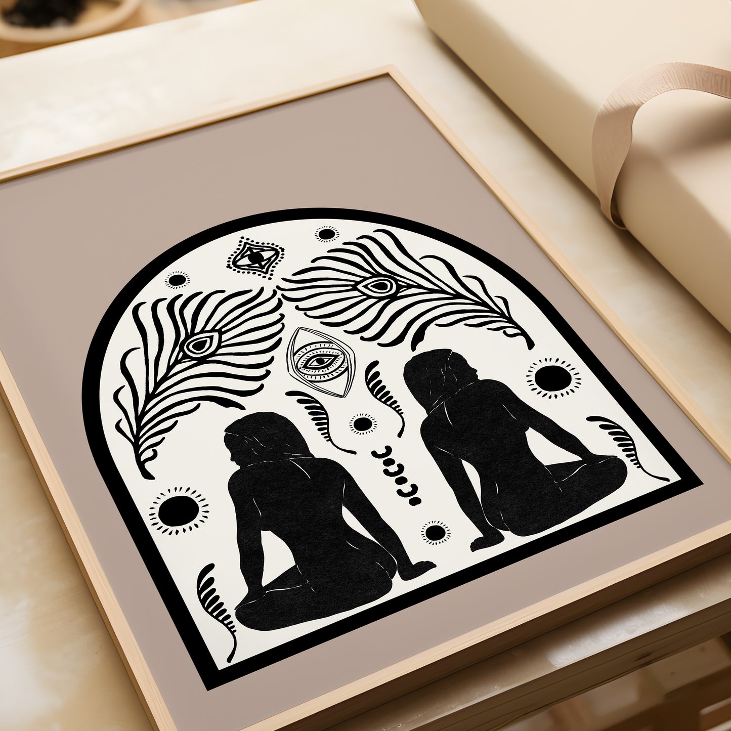 Mystical Sisterhood Art Print Feminine Energy Artwork Spiritual Artwork