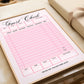 Retro Pink Blank Guest Check - Digital Print