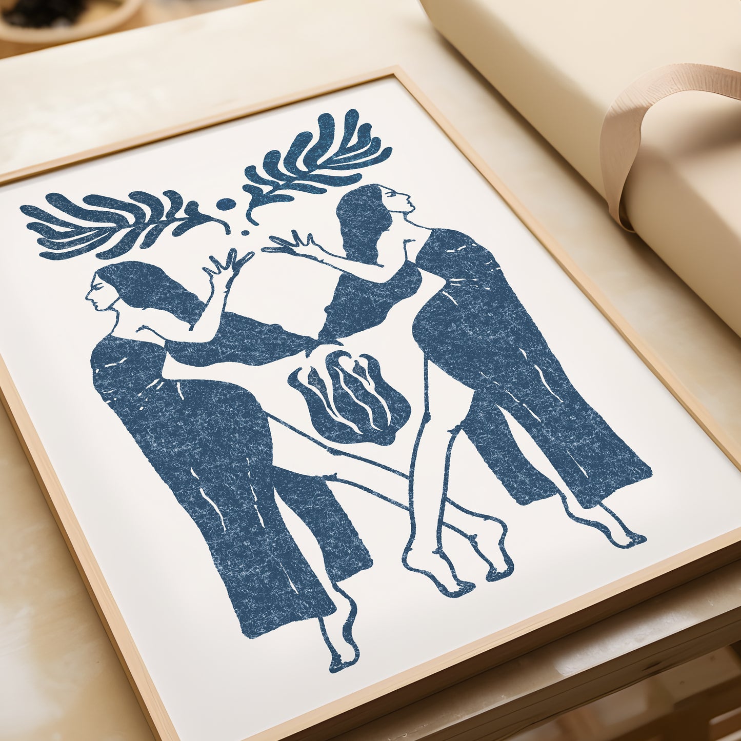 Celestial Sisters Blue Print - Digital Print