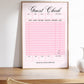 Retro Pink Blank Guest Check - Digital Print