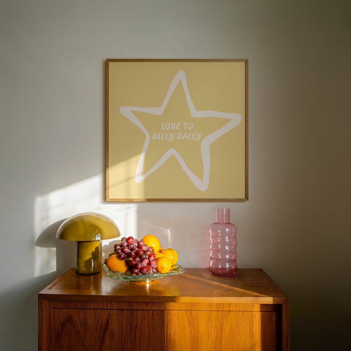 Love to Dilly Dally Print | Yellow Star