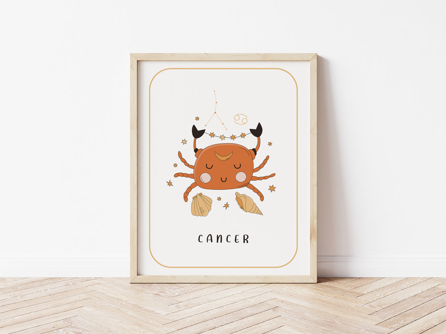 Baby Cancer Nursery Wall Art, Zodiac Nursery Print