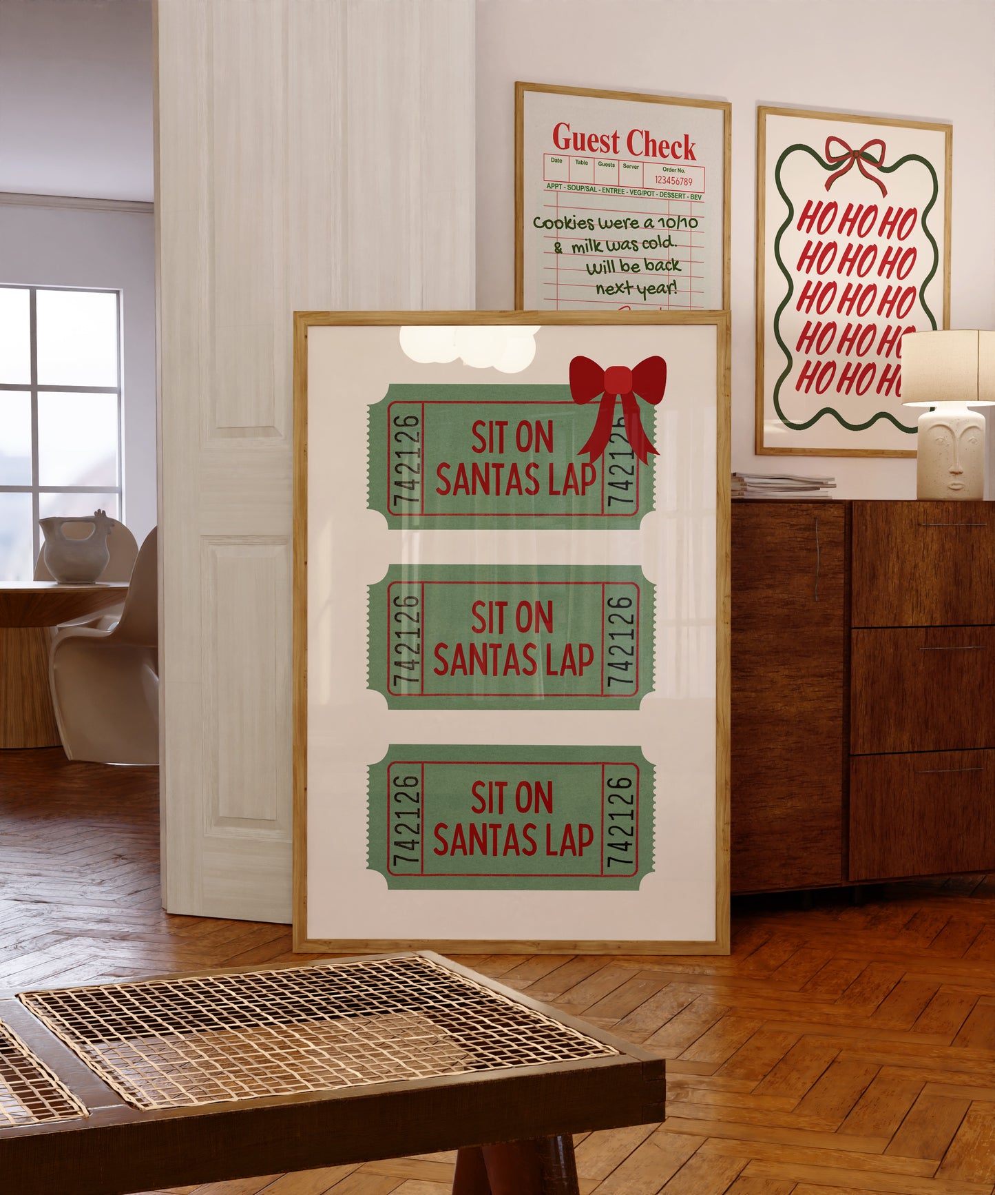 Sit on Santas Lap Admission Ticket  - Digital Print