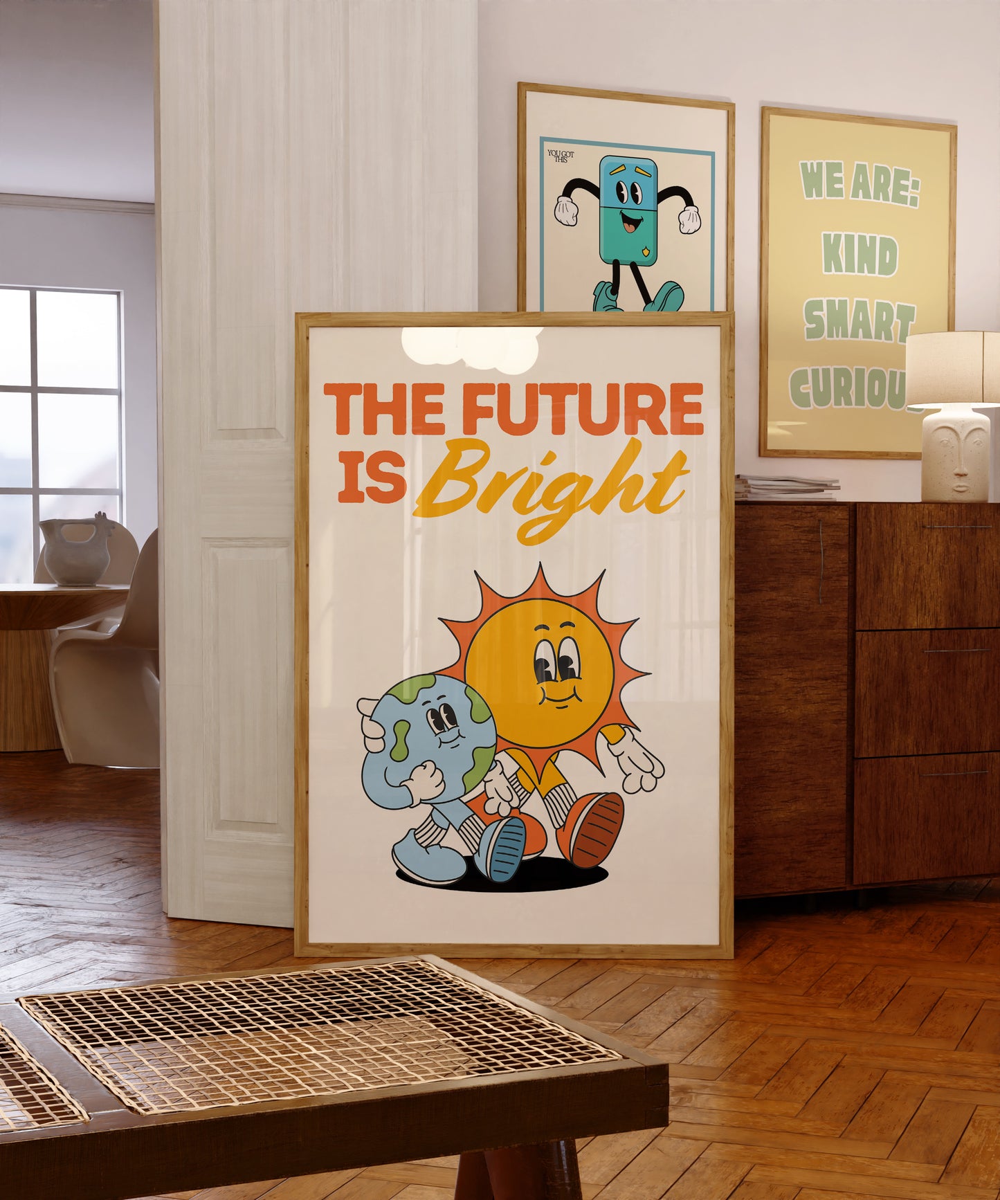 Vintage Retro Mascot Classroom Art Set Of 10 - Digital Print