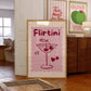 Pink Flirtini Cocktail Art Print - Digital Print