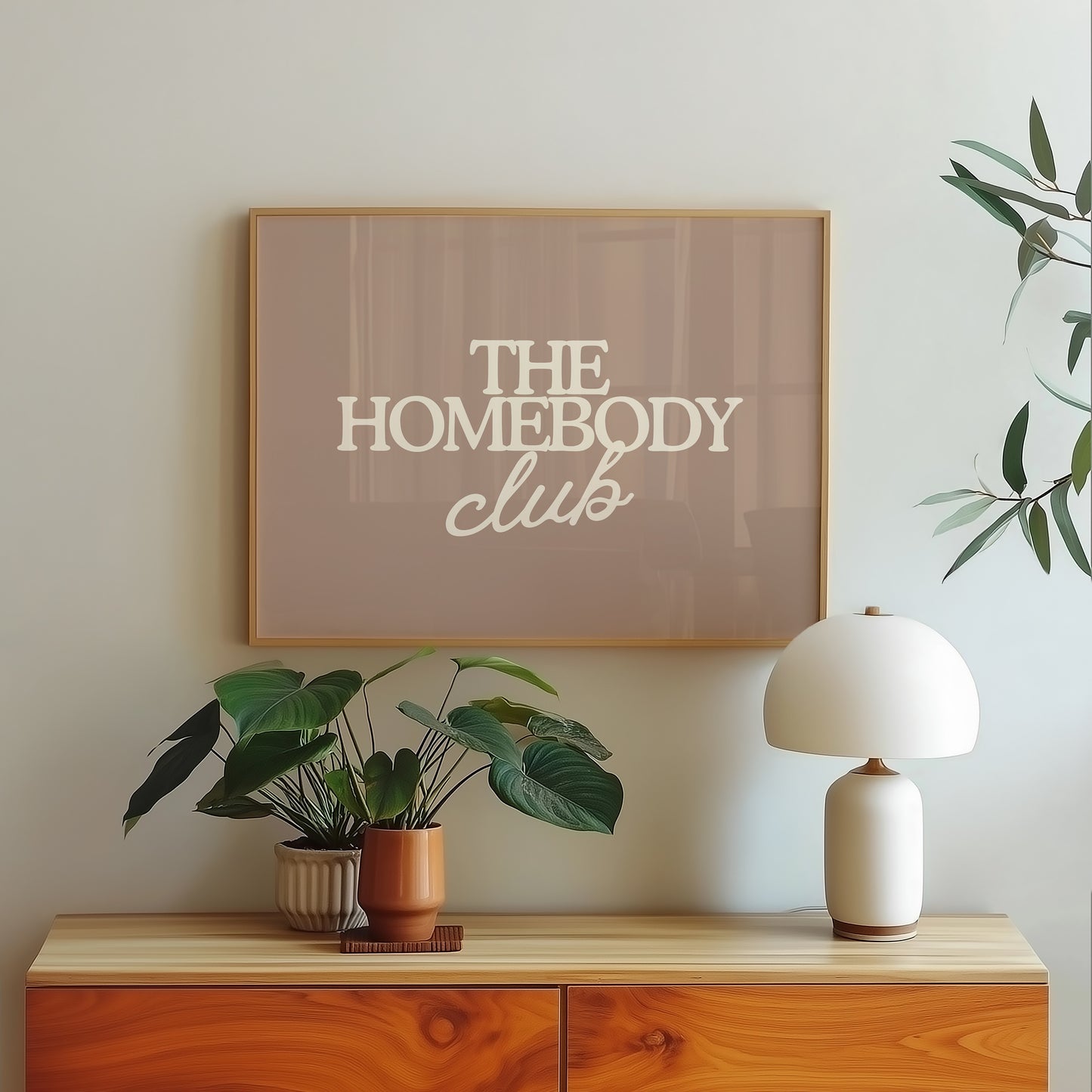 The Homebody Club Beige Print | Neutral Decor - Digital Print ( Horizontal )