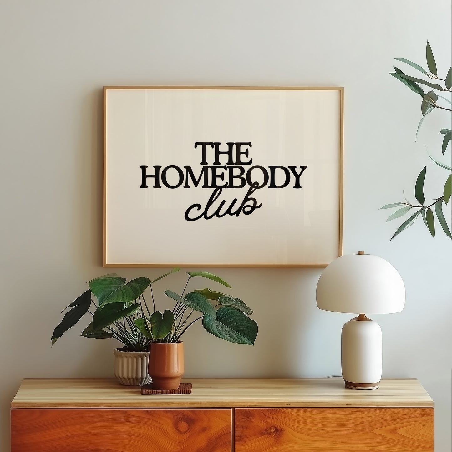 The Homebody Club Black Print | Neutral Decor - Digital Print ( Horizontal )