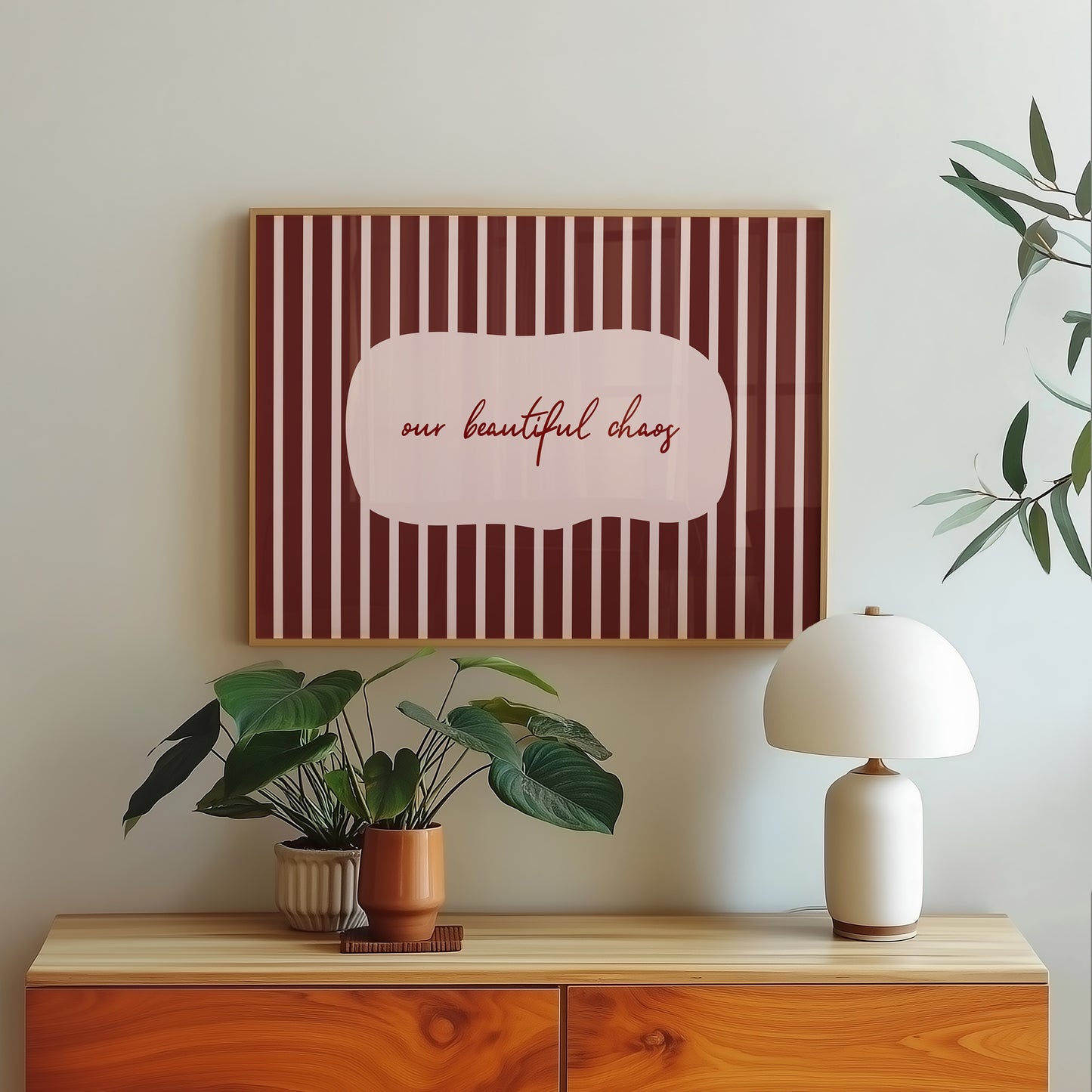 Welcome To Our Beautiful Chaos Striped Art - Digital Print ( Horizontal )