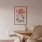 Cute Girl Dinner Art Print - Digital Print