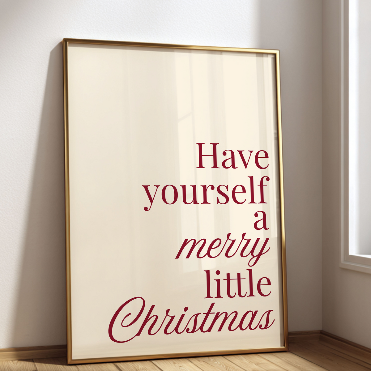 Have Yourself a Merry Little Christmas Print | Burgundy