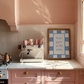 Kisses If You Do The Dishes | Blue Gingham Kitchen Print