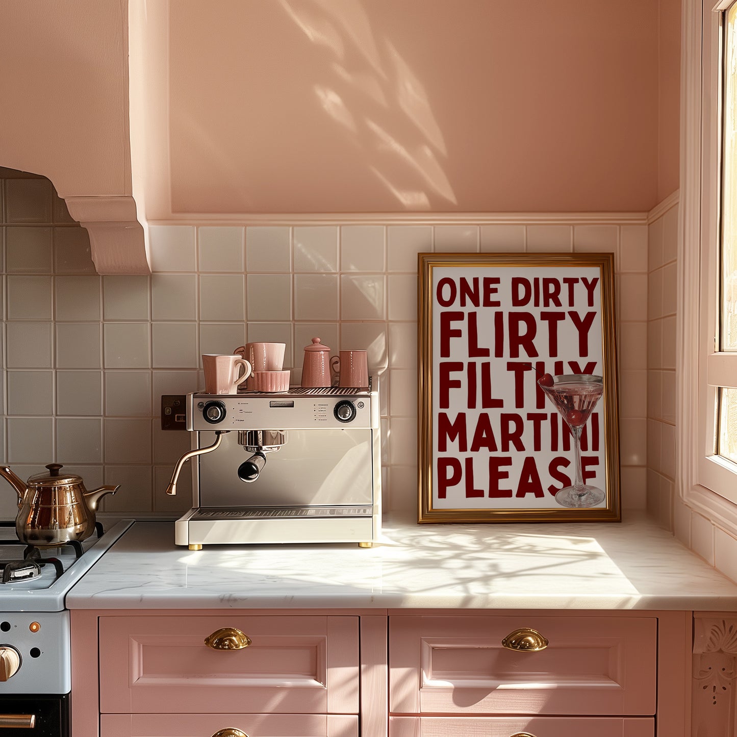 One Dirty Flirty Filthy Martini | Cherry Martini | Digital Print