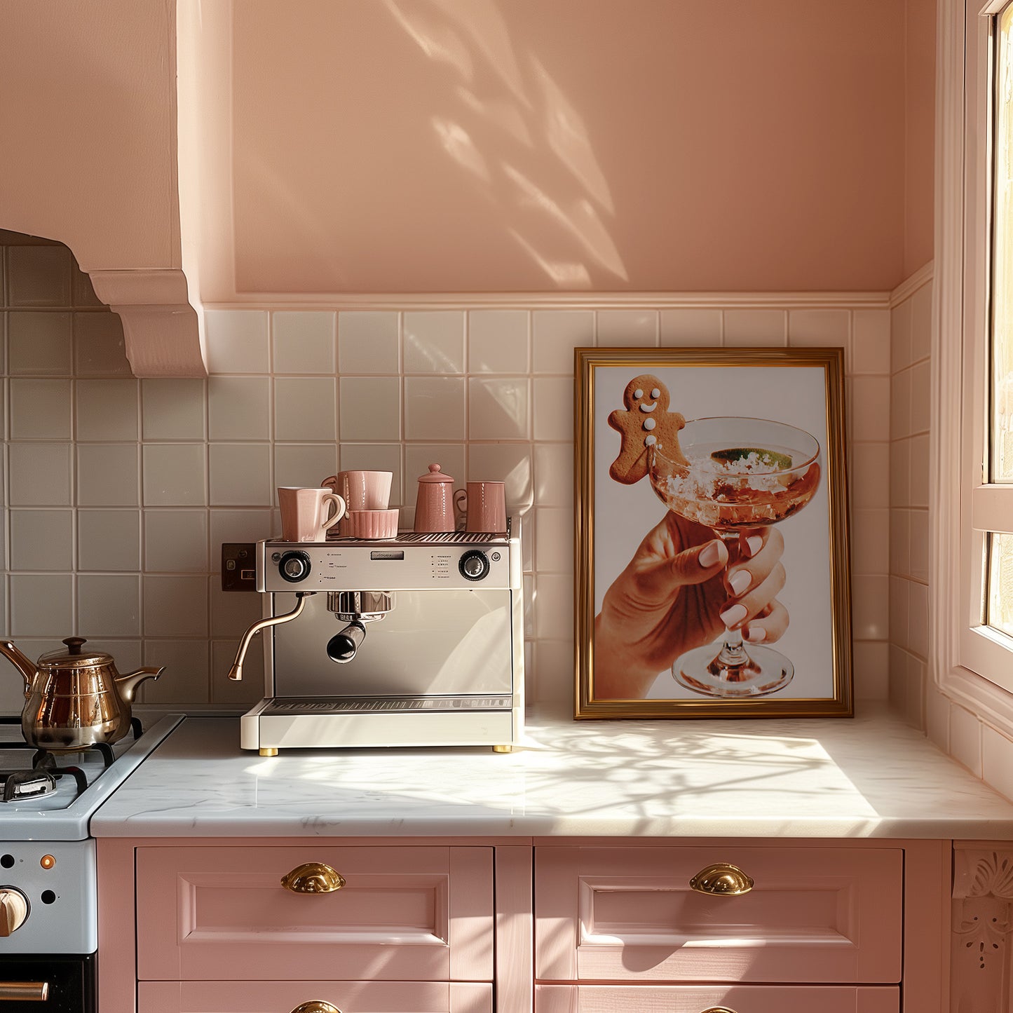 Gingerbread Christmas Cocktail - Digital Print