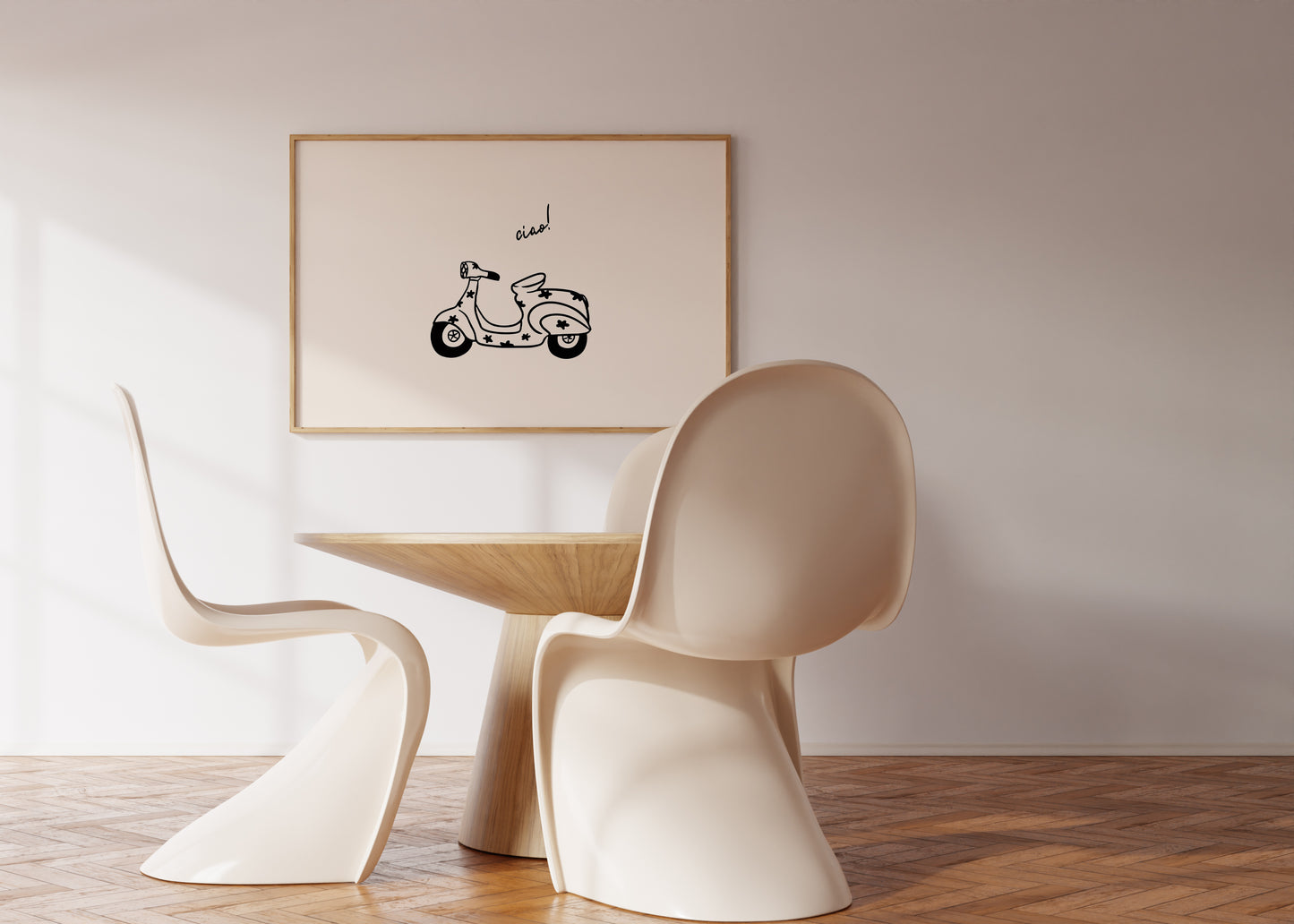 Ciao! Vespa Hand Drawn Art - Digital Print