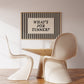 What's For Dinner Black & White Striped Print -  Digital Print ( Horizontal )