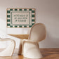 Actually It Is All Fun & Games Green Checkered Print - Digital Print ( Horizontal )