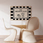 The Brunch Club Black & White Checkered Print -  Digital Print ( Horizontal )