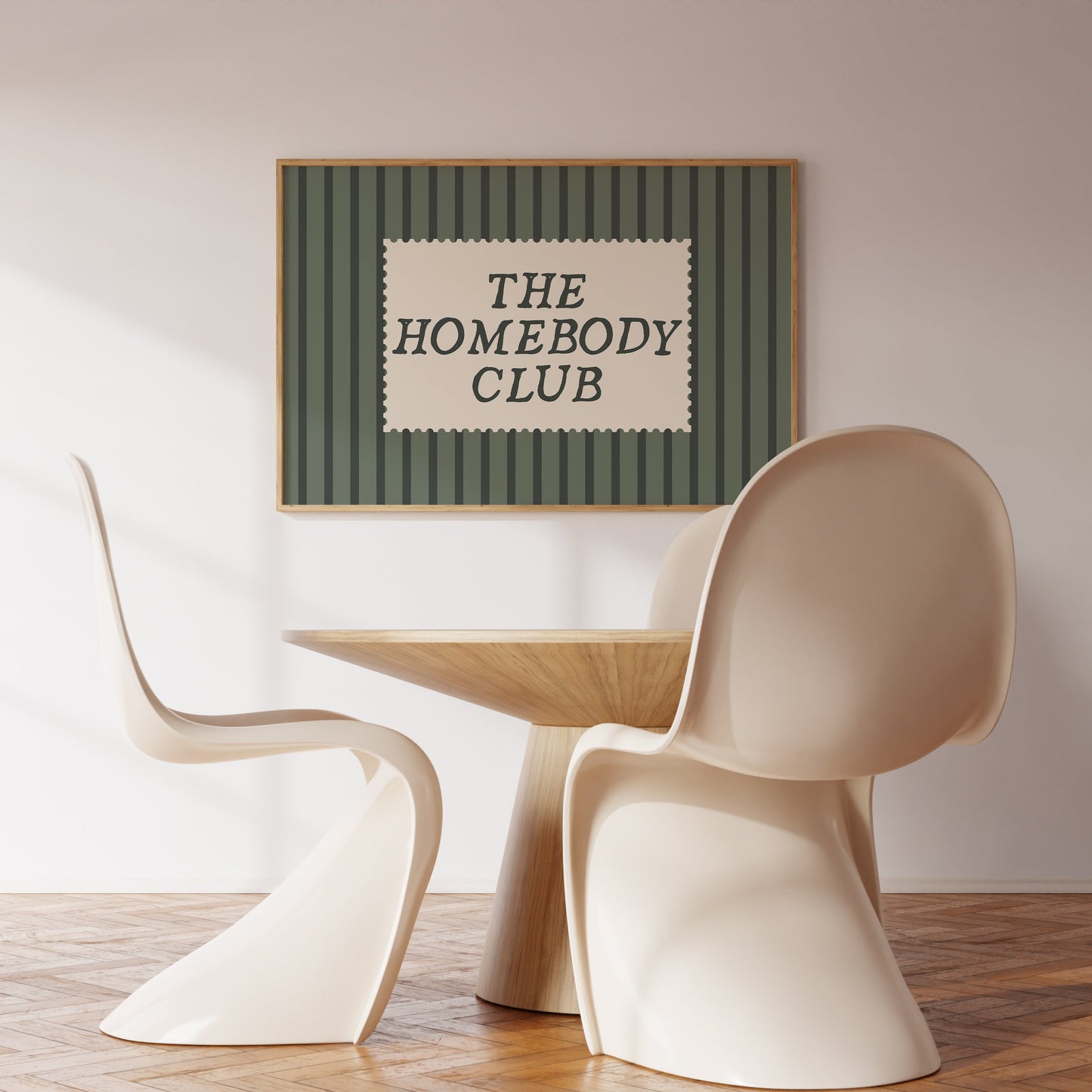The Homebody Club Green Striped Print -  Digital Print