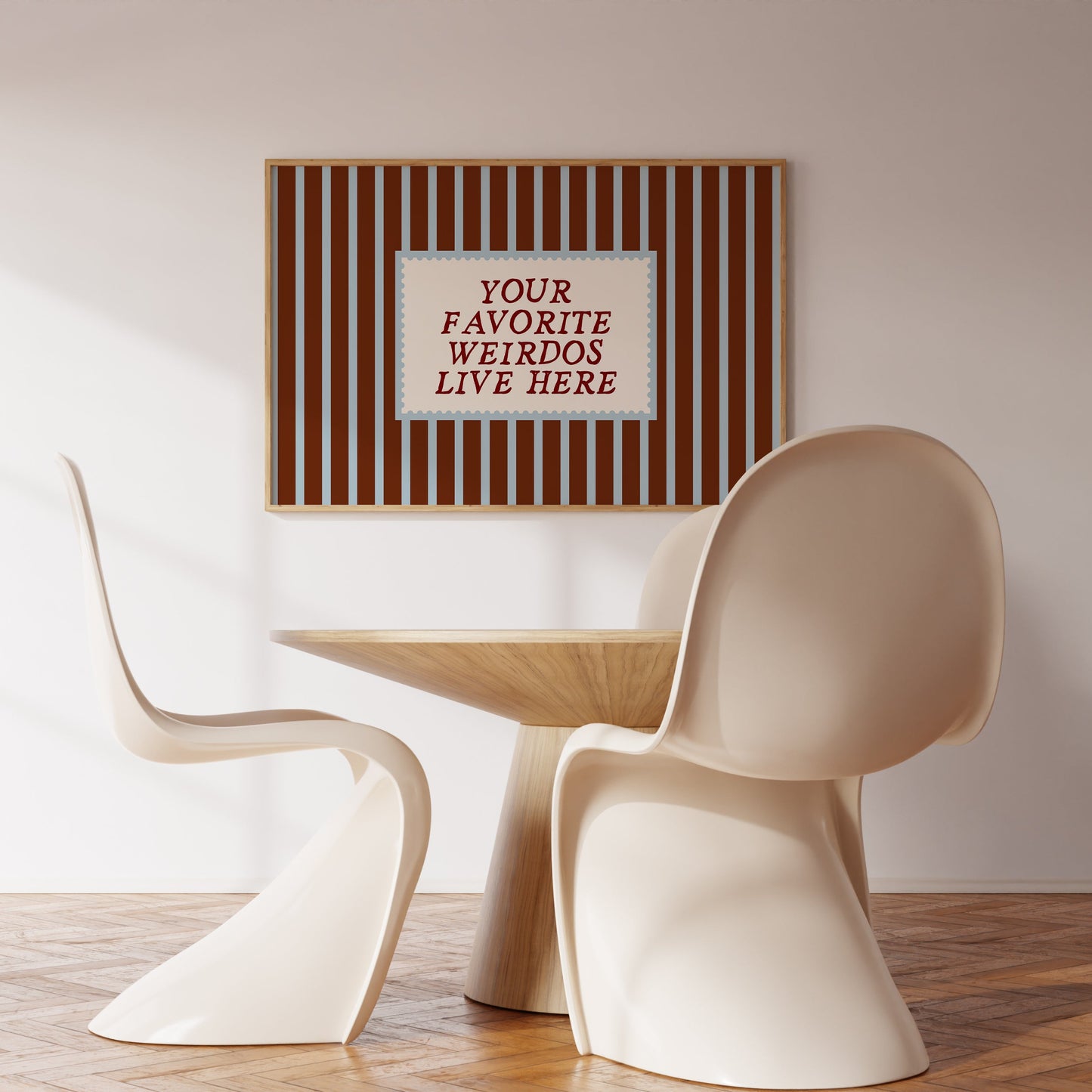Your Favorite Weirdos Live Here Striped Welcome Art - Digital Download