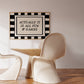 Actually It Is All Fun & Games Black & White Checkered Print -  Digital Print ( Horizontal )