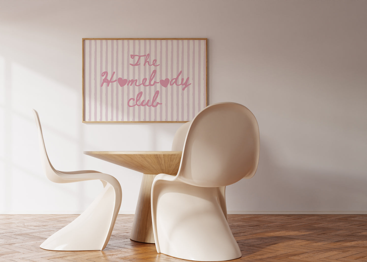 The Homebody Club Pink Striped Print - Digital Print