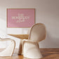 The Homebody Club Pink Print | Neutral Decor - Digital Print ( Horizontal )