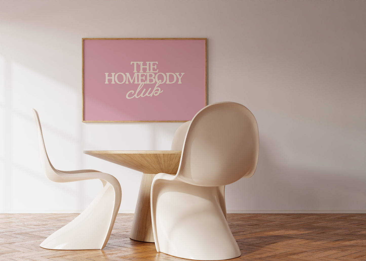 The Homebody Club Pink Print | Neutral Decor - Digital Print ( Horizontal )