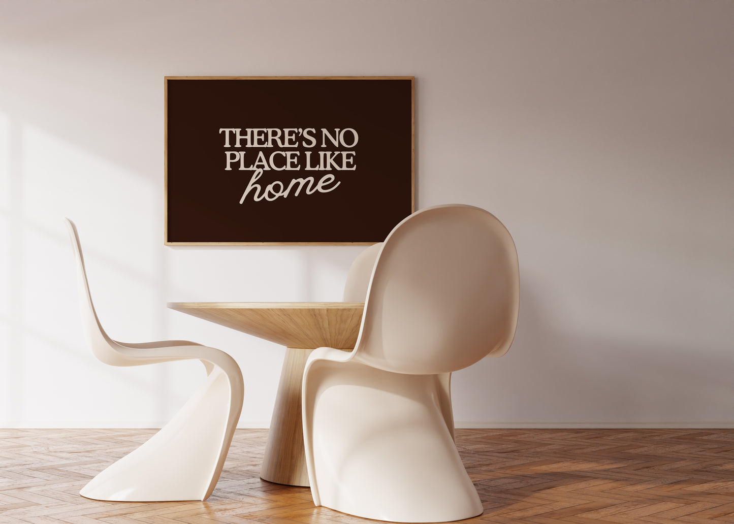 There's No Place Like Home Brown Horizontal Print - Digital Download
