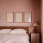 Pink Dorm Art Set of 3 - Trendy Gallery Wall Prints - Digital Print