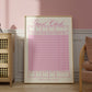 Retro Pink Blank Guest Check - Digital Print